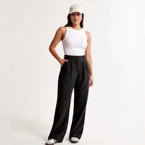 Abercrombie & Fitch Black High-Waisted Palazzo Trousers